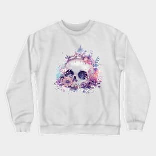 kawaii floral skull Crewneck Sweatshirt